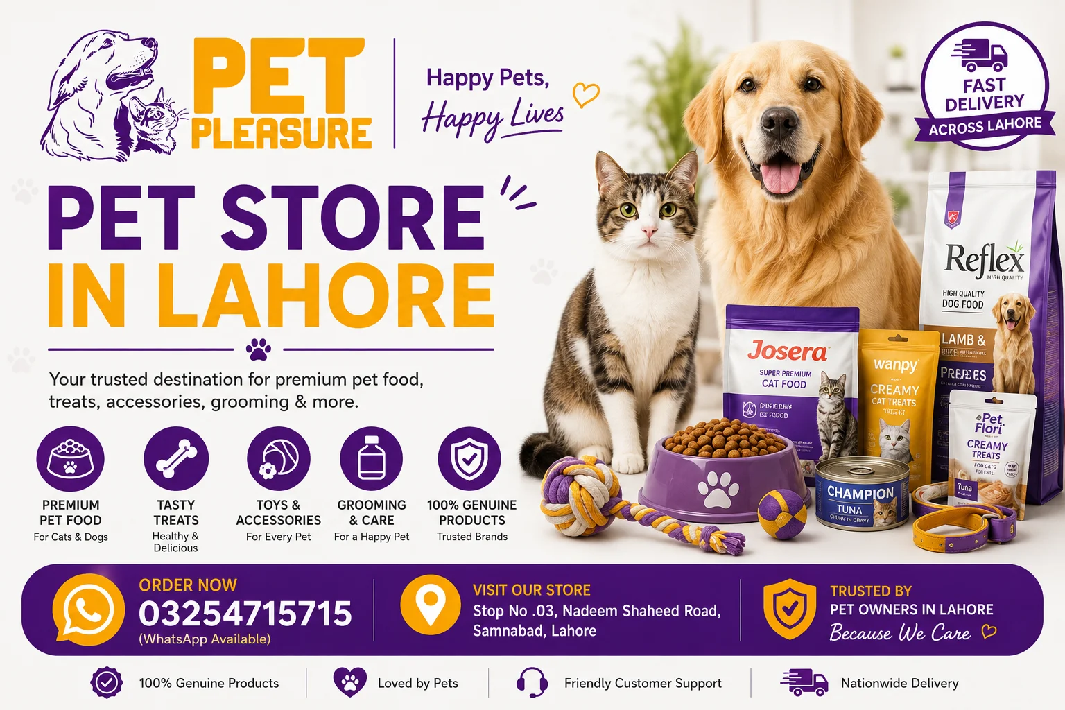 Pet Store in Lahore | Premium Pet Food, Accessories & Pet Supplies | Pets Pleasure