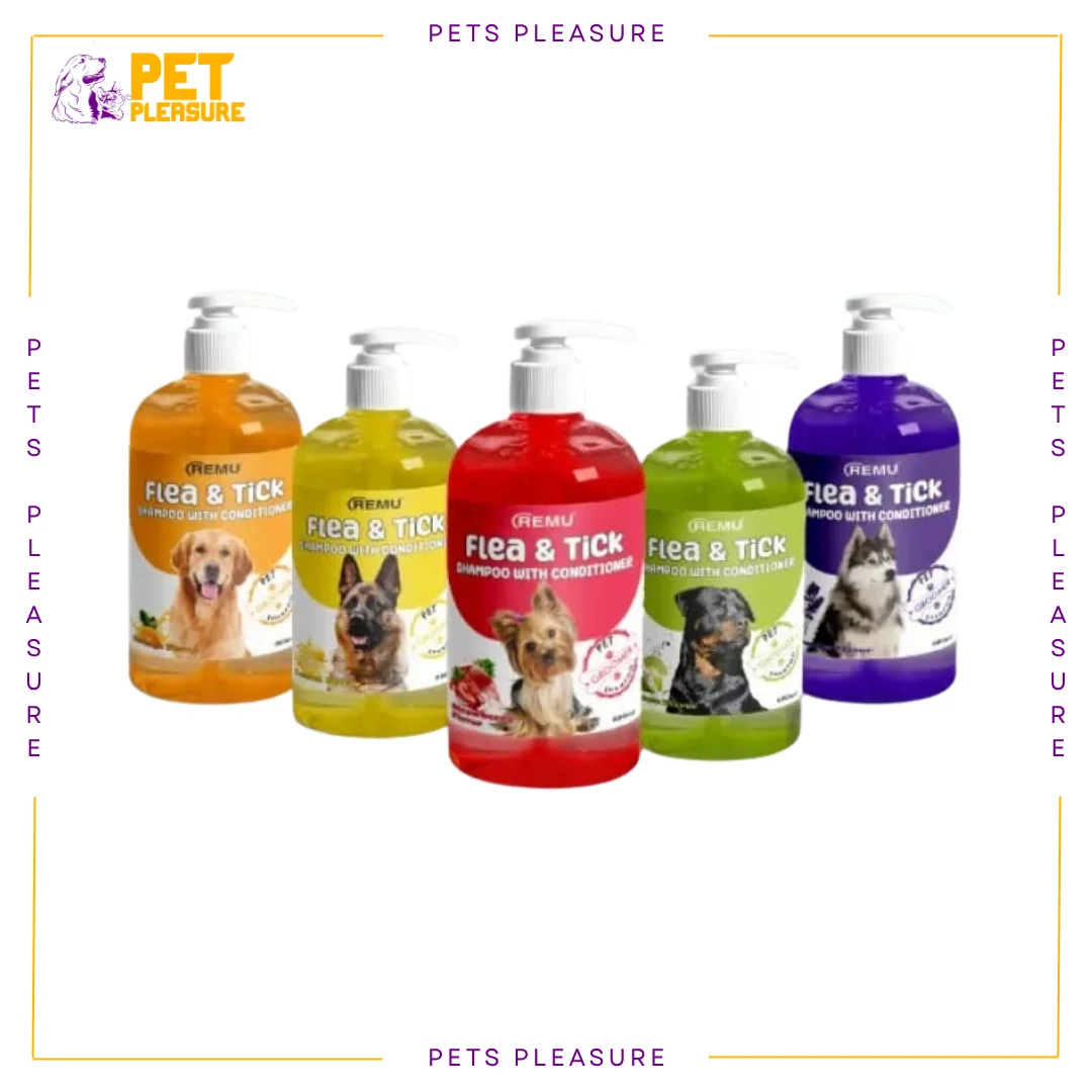 Remu Groomer Flea & Tick Shampoo with Conditioner for Dogs – 600ml