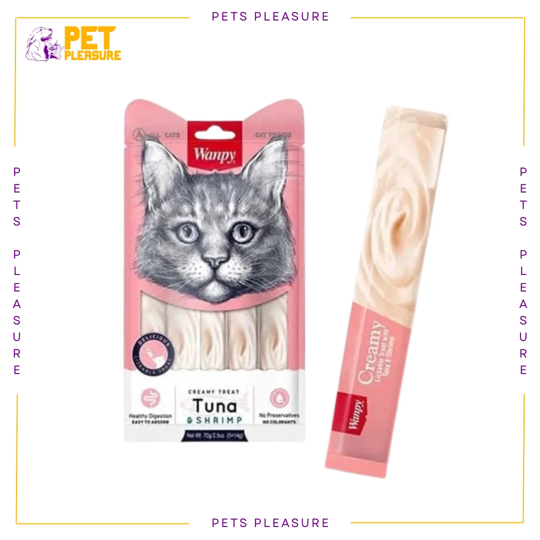 Wapny Tuna & Shrimp Cat Treat – Creamy Lickable Tuna & Shrimp Treat for Cats
