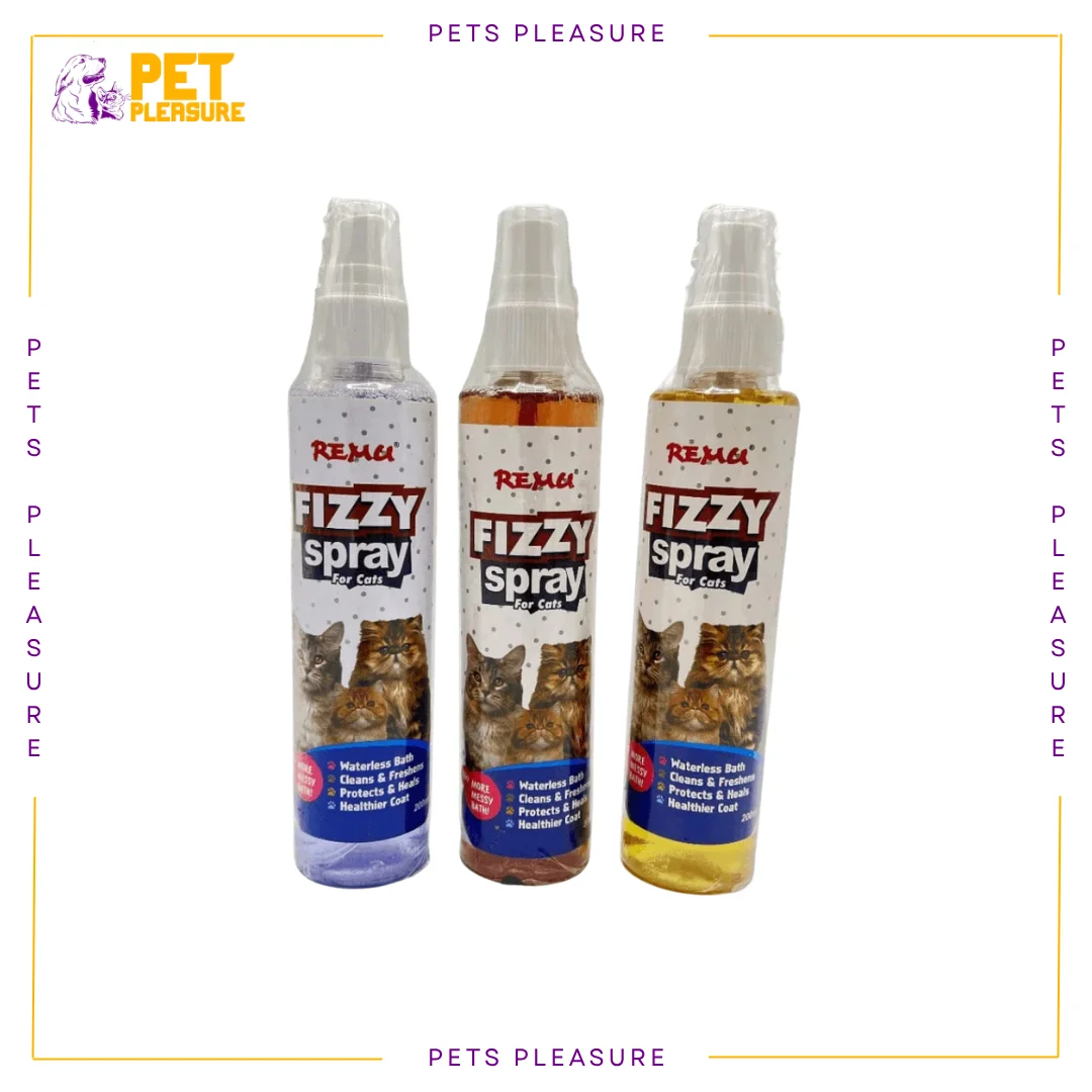 Remu Fizzy Spray for Cats 200ml – Waterless Bath