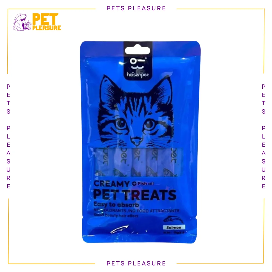Haisenpet Salmon Cat Treat – Creamy Lickable Salmon Treat for Cats