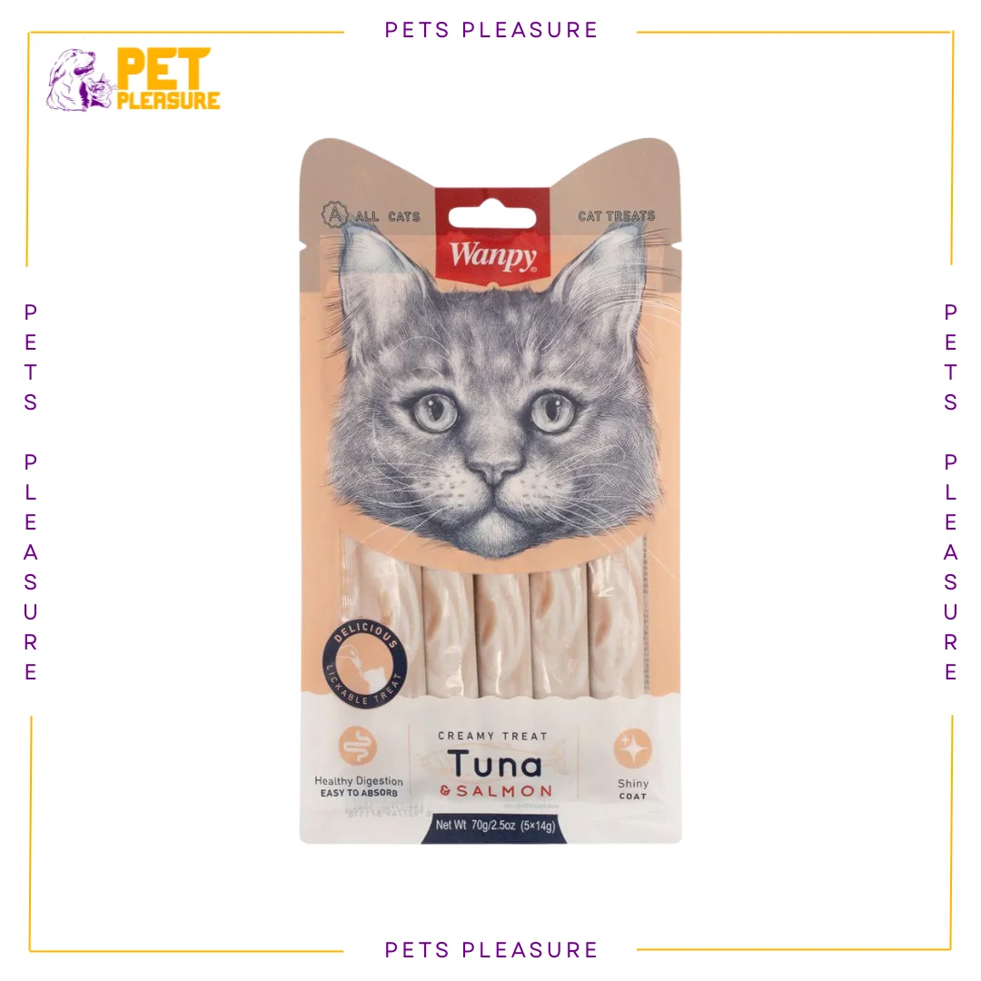 Wapny Tuna & Salmon Cat Treat – Creamy Lickable Tuna & Salmon Treat for Cats