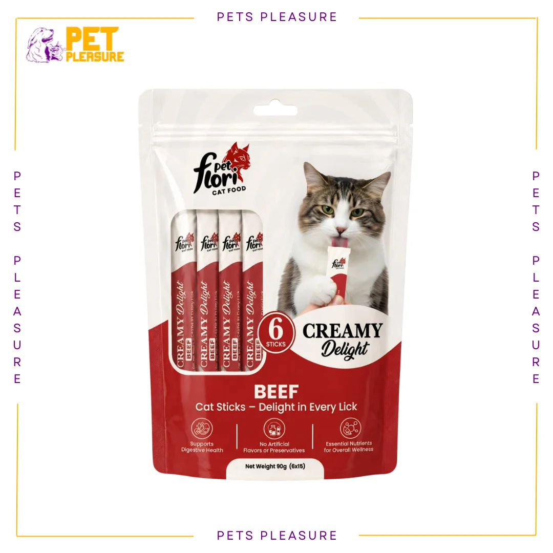 Flori Pet Beef Cat Treat – Creamy Lickable Beef Treat for Cats